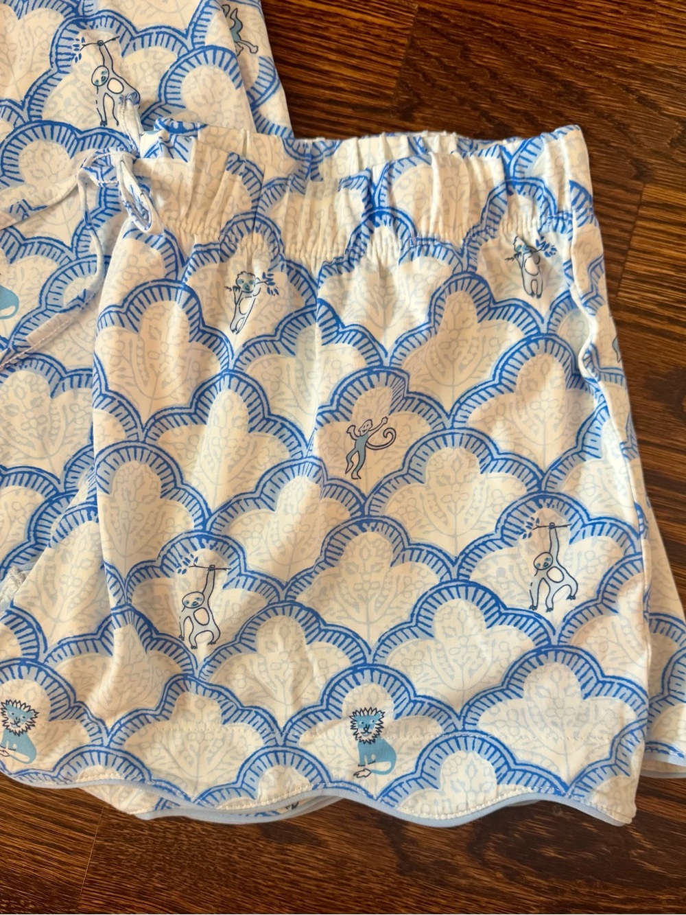 Roller Rabbut Pajamas Blue & White Printed Set- Size Large - Picture 7 of 7